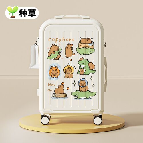新款多功能行李箱20寸q卡通拉杆箱女学生小型儿童旅行箱24寸密码