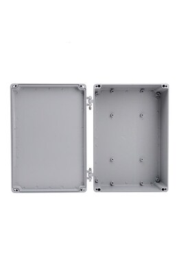 翻盖式金属防水接线盒340*2w35*120mm合页搭扣防水配电箱铸铝壳体