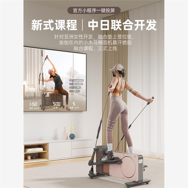 梵品小木马椭圆机家用健身运动器材小型静音椭圆仪美步太空漫步机