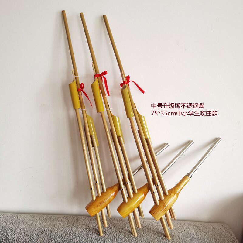民族乐器中号升级版不锈钢吹嘴六管六音芦笙苗族侗族X中小学生初