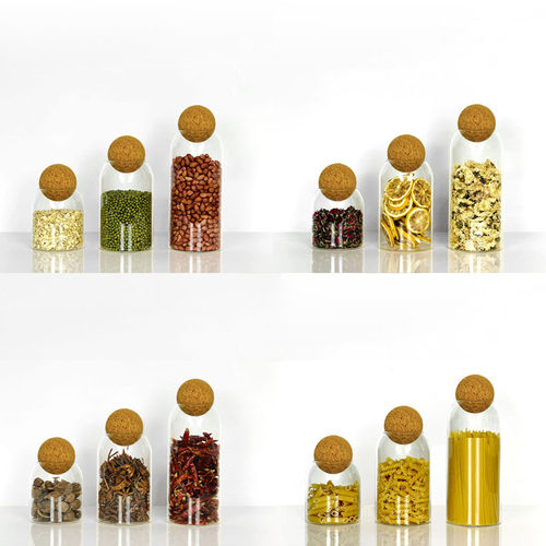 样板间厨a房摆件装饰收纳罐储物罐玻璃罐样板房软装搭配饰品意式