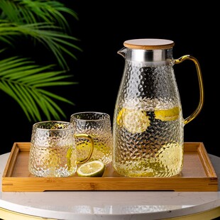 玻璃冷水壶凉水壶耐高温防摔家用套装水杯泡茶壶冷泡壶扎壶开水瓶