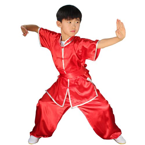 武术服装练功服男中国风夏季太极服装女儿童训练表演服比赛竞赛服