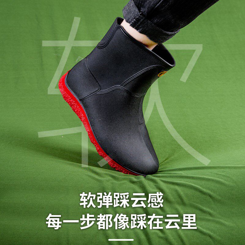 新款雨鞋男款中筒雨靴女士低筒水鞋防滑防水短筒高筒加绒橡胶鞋厚
