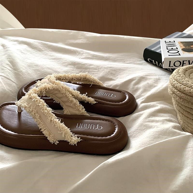 大码凉鞋女41到43宽胖脚女鞋夏季2025新L款人字拖外穿拖鞋平底凉