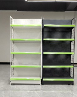 超市小货架子饮料槟榔零食食品面包梯形端头带侧网防掉正面展示架