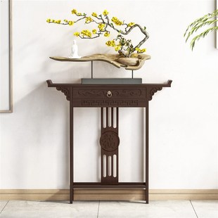 中式条案玄关桌子窄条q桌端景台置物台订婚摆台桌玄关台长条几靠