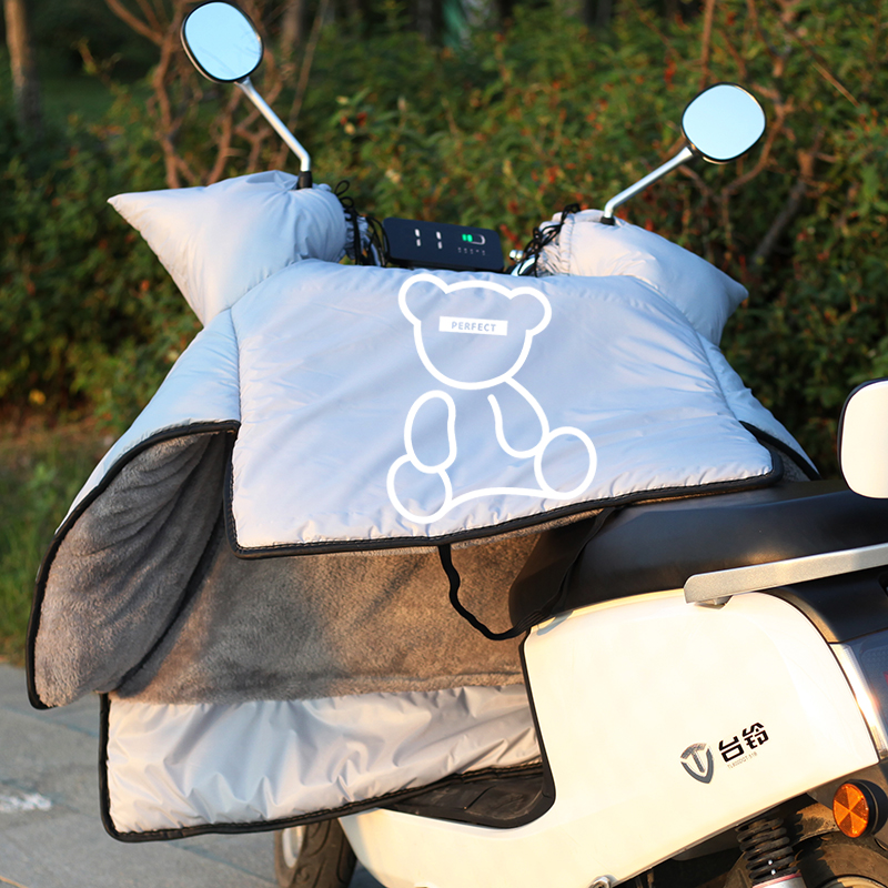 电动车挡风被冬季加绒加厚冬天电动车防水防寒保暖冬款加大挡风罩