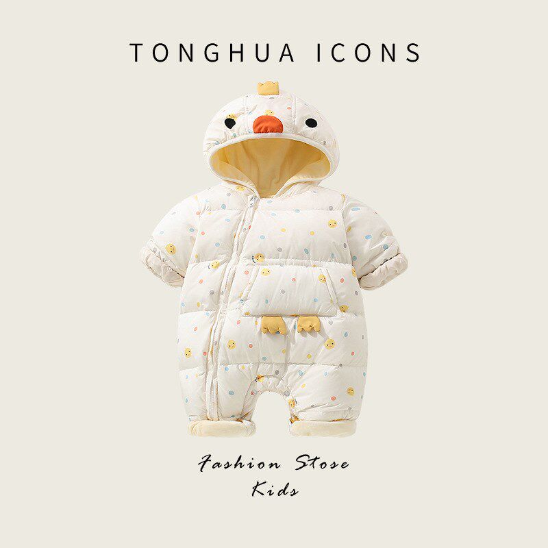 连体羽绒服男宝婴儿连体衣冬季加厚加绒男女宝宝外出服新生儿哈衣,童装/婴儿装/亲子装,羽绒连体衣,淘宝优惠券,粉丝福利购,淘宝优惠卷