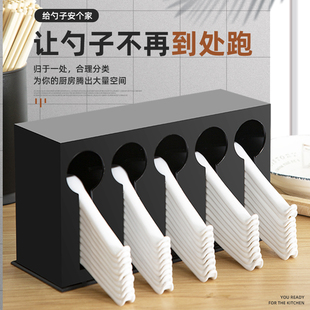 亚克力勺子架厨房筷子沥水收纳盒置物架餐饮火锅店勺子存放架商用