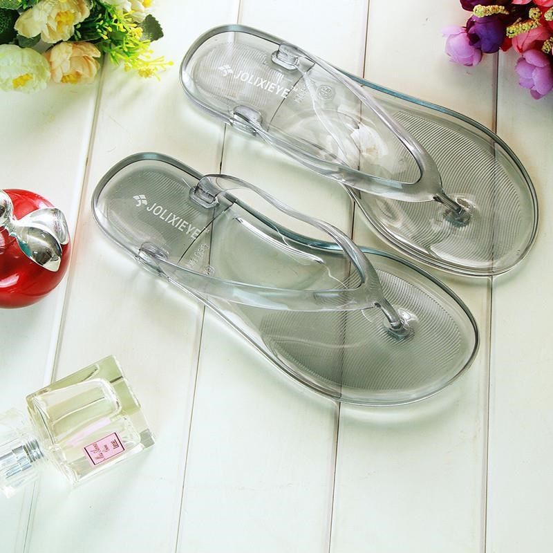 人字拖女果冻夹脚拖鞋沙滩透明渐变小清新平底硬底学生时尚浴室拖,女鞋,人字拖,淘宝优惠券,粉丝福利购,淘宝优惠卷