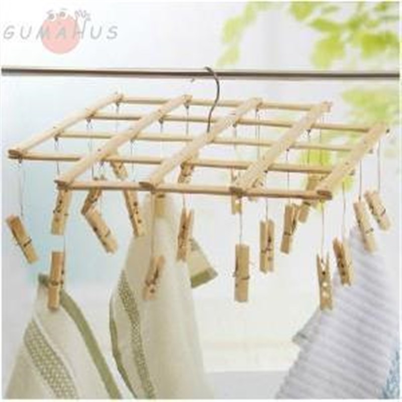 竹夹晒裤袜子子内衣架多夹子衣子裤子架9050衣竹架竹多夹夹衣夹木