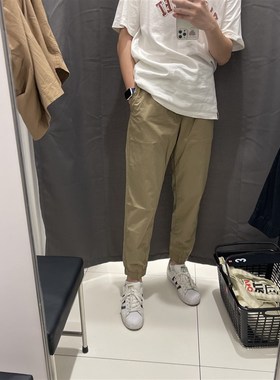 试衣间2021秋季款男女装工装裤松紧束脚裤抽绳休闲百搭长裤442484