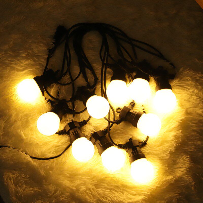 新款G50球泡彩灯串5米10灯 户外防水跑马led灯串圣诞婚礼节日装饰