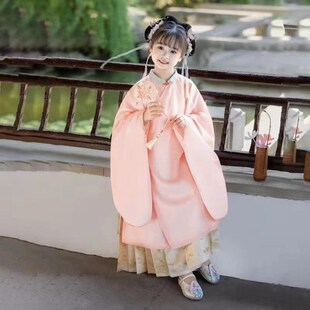唐源夕岚女童汉服秋款儿童中国风古装长袖改良古风明制大袖杉秋冬