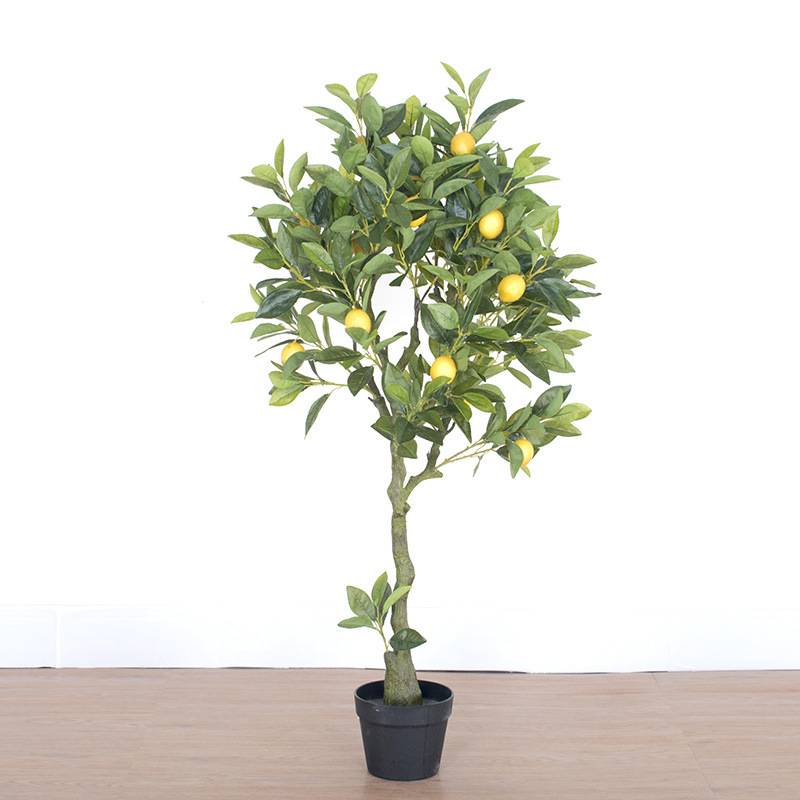 仿真室内植物带果带盆柠檬树 家居装饰绿植盆栽仿真柠檬树橘树
