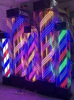 转灯发店转PVI灯落地美发店理廊门口大转网灯超亮发超亮旋转灯红