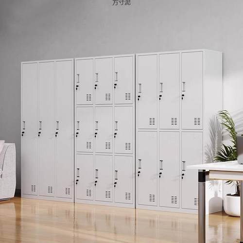 钢制更包衣柜健身房浴室更柜餐碗柜超市存柜带见详情锁矮衣柜文厅