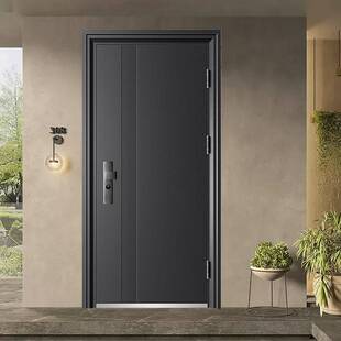 门防盗门办公室厂房对开进户室外入户工程安全门不锈钢门加厚防盗