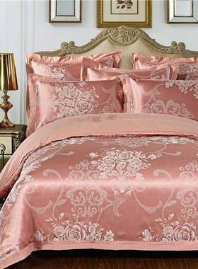 欧式2刺绣提花全棉棉CS1ifz6m套四件套.0米床上用品纯婚庆被双人