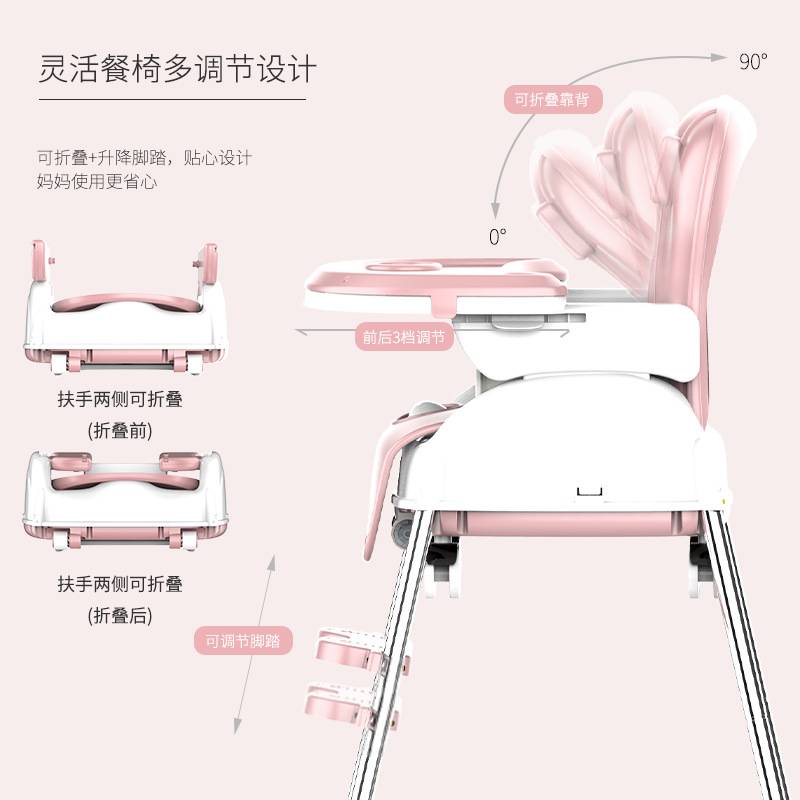 儿童餐椅多功能可变溜溜车座椅宝宝吃饭餐桌椅便携式婴儿可坐
