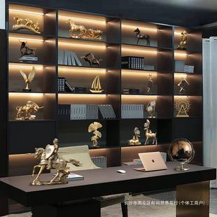 轻奢简约高轻档办公室现代摆装件老板领导桌面摆设客厅奢高端酒柜