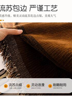 202季5复古流光雪尼尔四通用直定排家沙发坐垫子固防ZZ-QL流滑盖