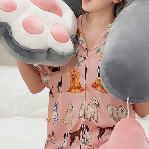 新款猫爪造型网红女生F99M7H5S睡觉侧睡腿舒服抱玩上夹偶床枕枕头