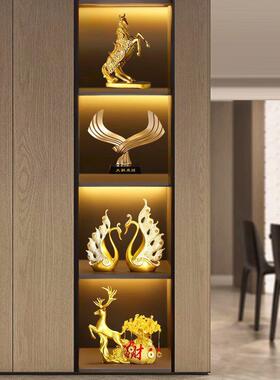 轻奢客厅酒柜件高DD-ZH8端大高气电柜家居软装饰档办公室视工艺品