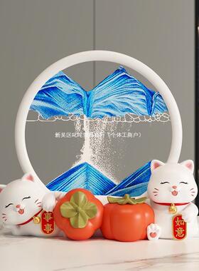 事事如意饰沙画摆件创意沙漏家居ltao1003客厅桌面电公视柜酒流柜