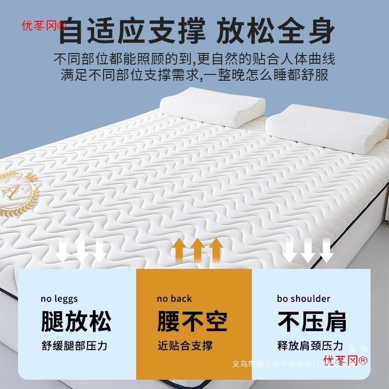 乳胶记忆棉床垫垫家卧室用租房软80x2宿00床褥垫学F89MHJ78生舍单