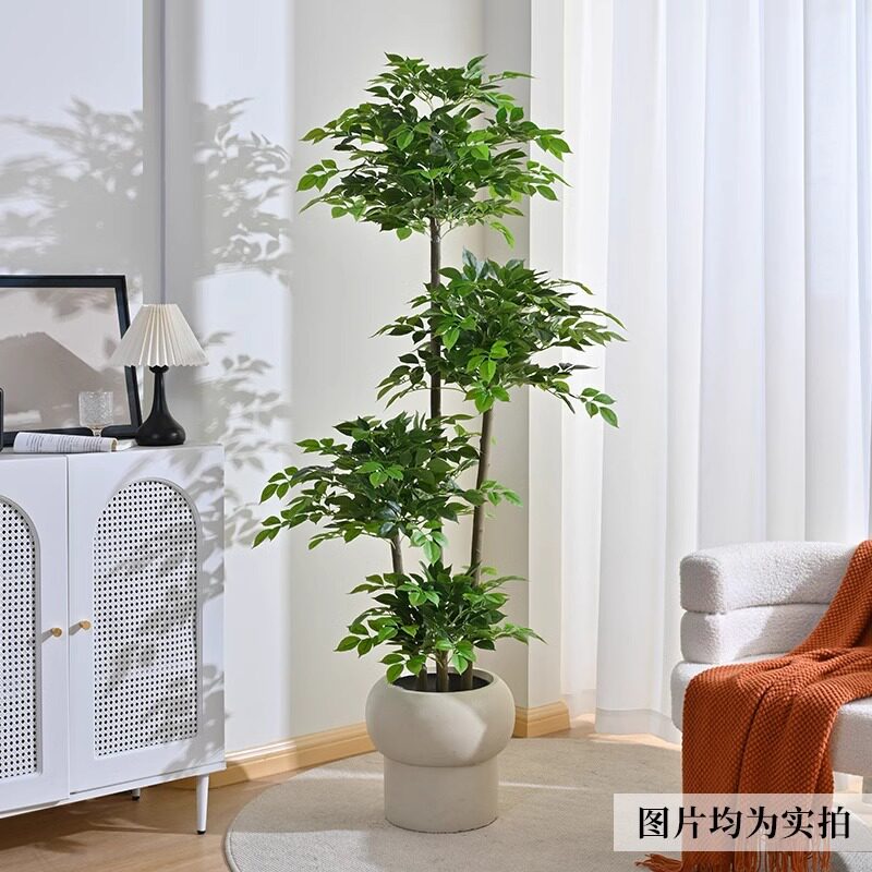 仿真植物幸福树客厅大型落地假绿植发财树室内家居装饰摆件假花
