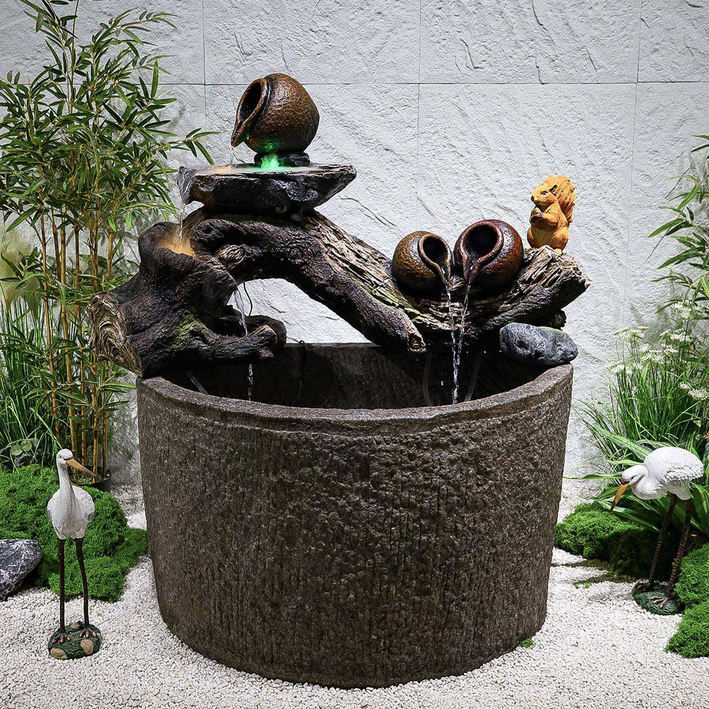 新中式林PZP园院假山流花水喷泉造景庭鱼池鱼缸循环水水景园装饰,家居饰品,流水摆件,淘宝优惠券,粉丝福利购,淘宝优惠卷