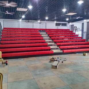 球馆电动伸缩看台椅手动看台椅体育场看台椅篮球场座椅剧场观众椅