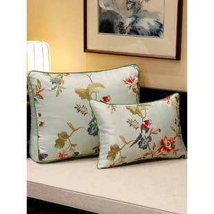 汉xy中式 靠枕床头靠垫大靠背客厅实木沙发抱F768H65S枕罗床软t包