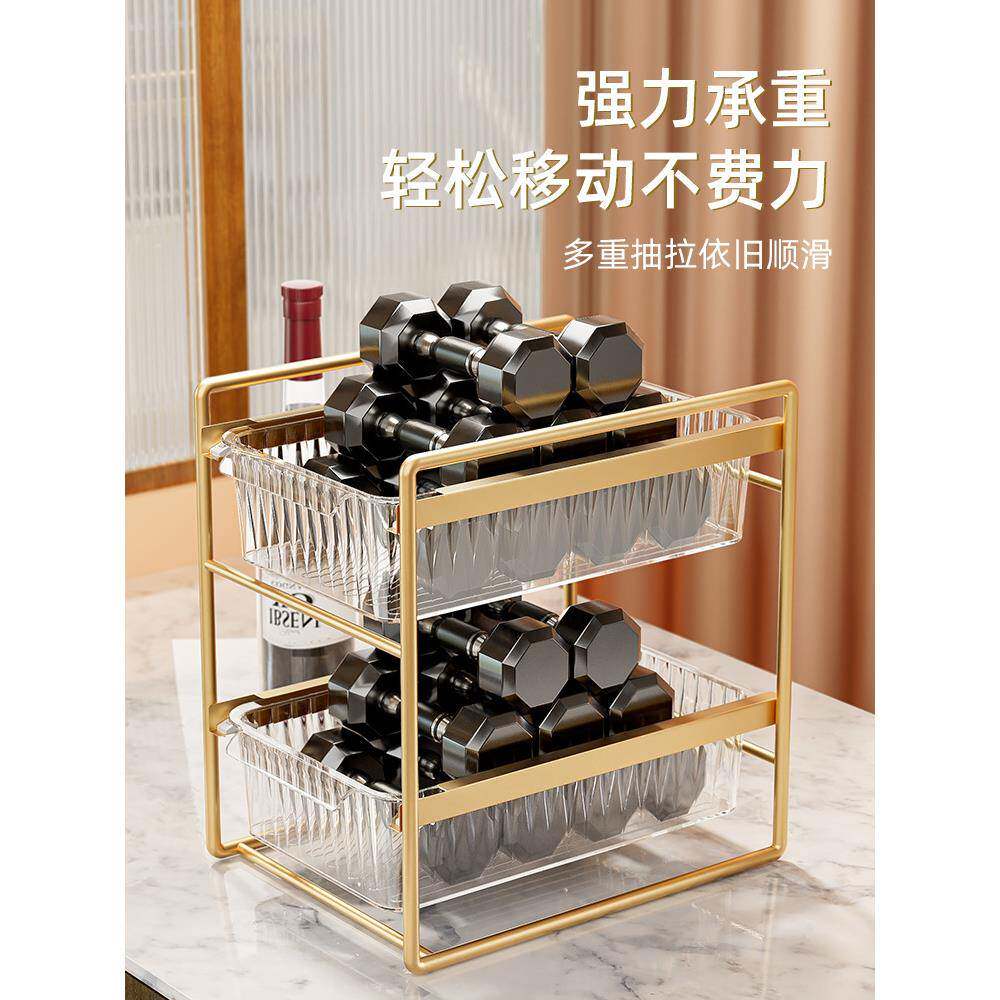 A5L轻奢房橱柜子下水槽分F767H6S7层抽拉置物式架厨水池下水拉篮