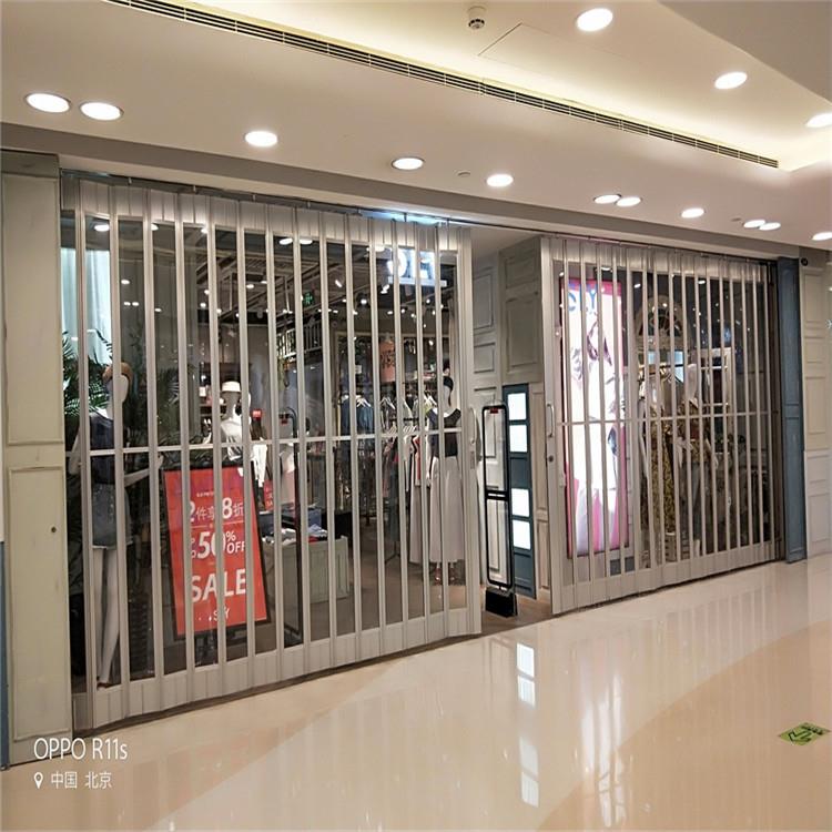 制叠安作装商场店铺手拉动折水晶推门