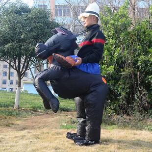 创意演出充气马动物衣服坐骑行走卡通人偶服装魔性裤子 厂家