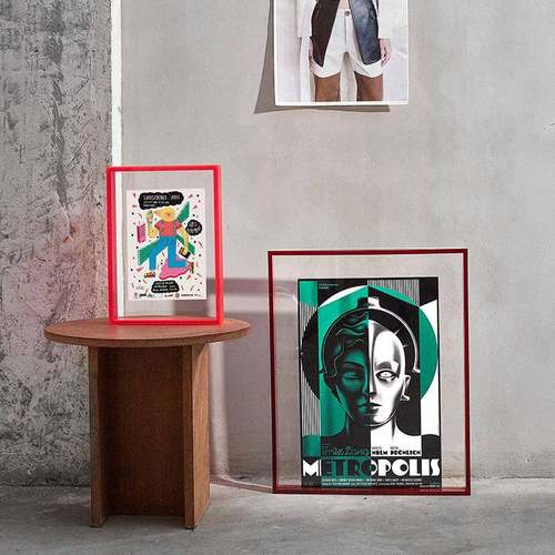 洗照片成框亚克力展示挂墙照片相框双面玻璃透裱明亚克力D做装画