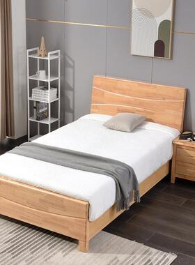 代简约宾1..2米1现.5米18米酒店馆宿舍单人床实木97901框架