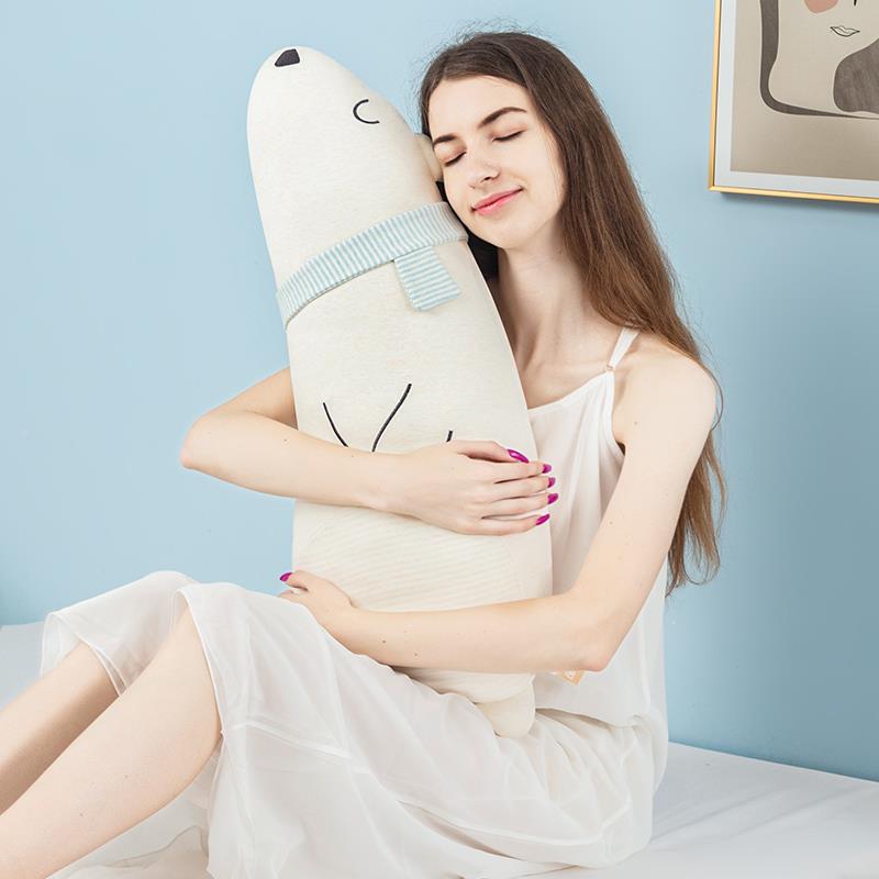 A类觉北极熊上抱枕女生睡睡夹腿儿侧童安抚HYtqxext陪睡男生款宿