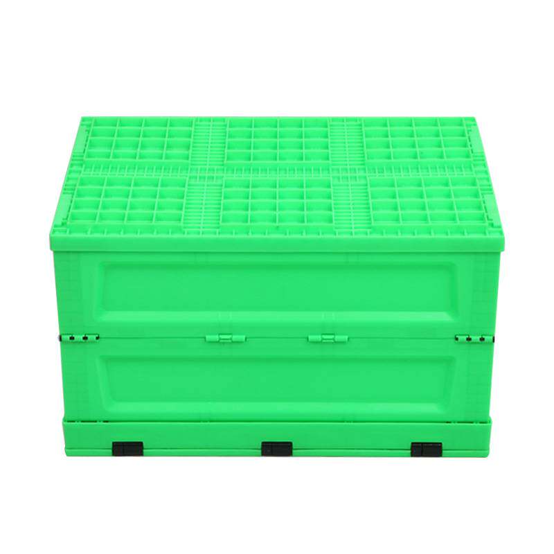 绿色塑料折叠箱蔬菜水果折叠箱PP新料折叠箱大型折叠式塑料周转箱
