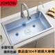 丝厨房大用单槽加厚LKO不锈钢304水槽单槽洗菜池家洗碗厨房拉洗碗