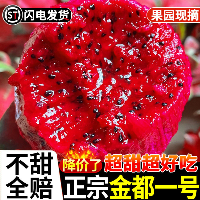 正宗广西红心火龙果金都一号10斤新鲜蜜海京宝南红肉当季水果批发