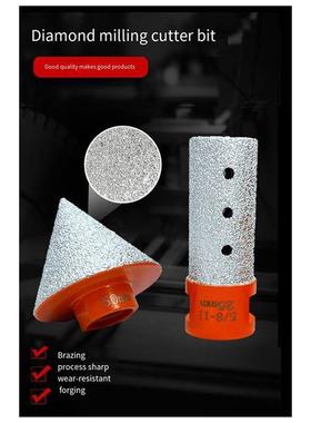 1套颜色：橙色+银色材质：高锰钢+金刚砂钎焊金刚石倒角器套装
