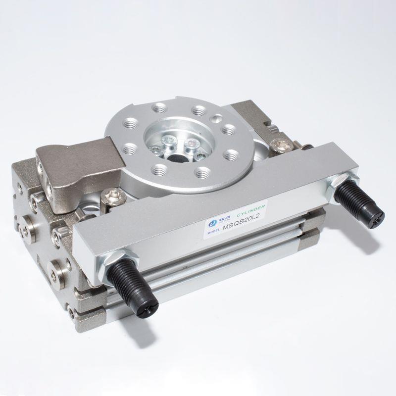 90度旋转气缸MSQB10/20/30/50L2-L3摆动180度回转角度可调带缓冲