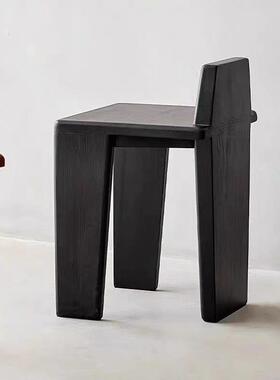 复古中古靠背北欧ALD设计师椅子家用白蜡简约凳实木小众创意餐椅