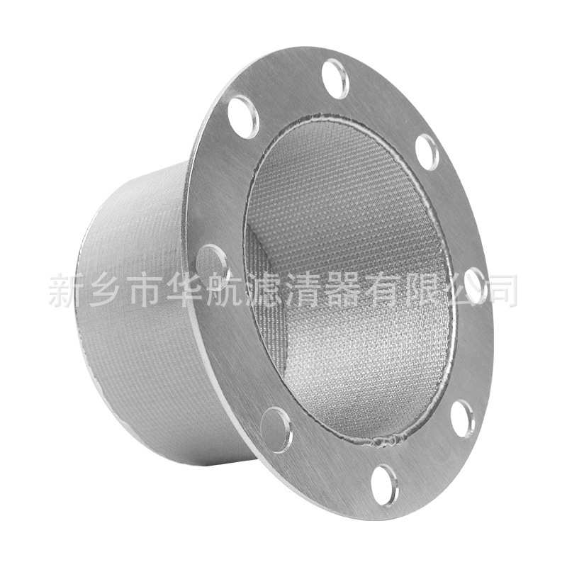 烧结网滤芯 104*75金属烧结滤芯 DN80法兰接口真空泵呼吸口滤芯