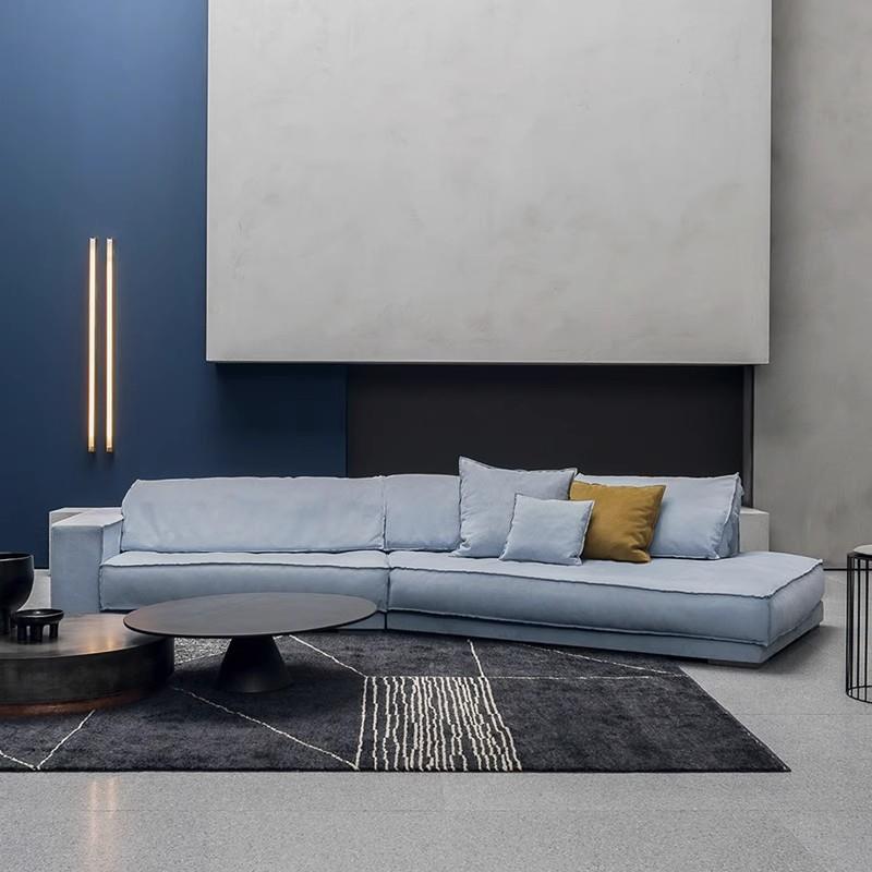 意大利Baxter沙发意式极简羽绒北欧轻奢磨砂科技布艺简约现代三人