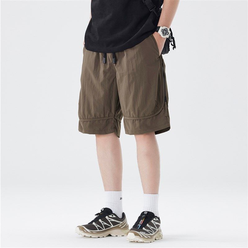 2025新款冰丝休闲短裤男生夏季薄款美式潮牌篮球运动裤宽松五分裤,男装,短裤,淘宝优惠券,粉丝福利购,淘宝优惠卷